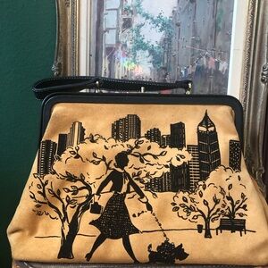 Stylish Gold and Black Women's Bag